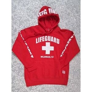 Lifeguard Official Licensed Red Hoodie Women's Small Wildwood NJ Pre-owned
